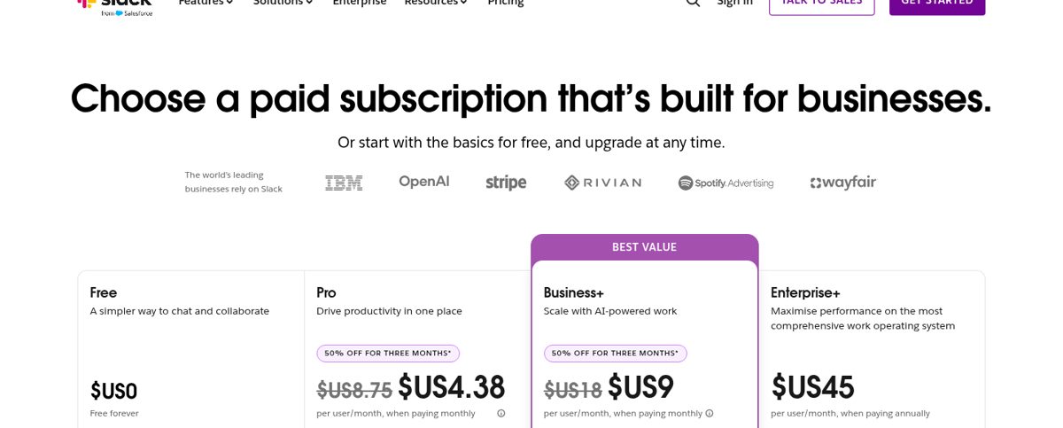 Slack Pricing screenshot, captured 16 Oct 2026